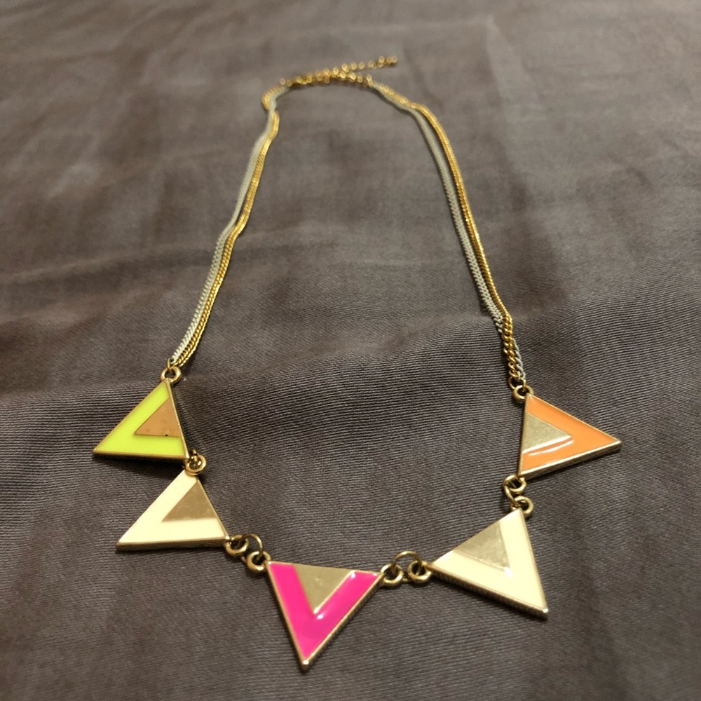 Neon Colors Triangle Necklace
